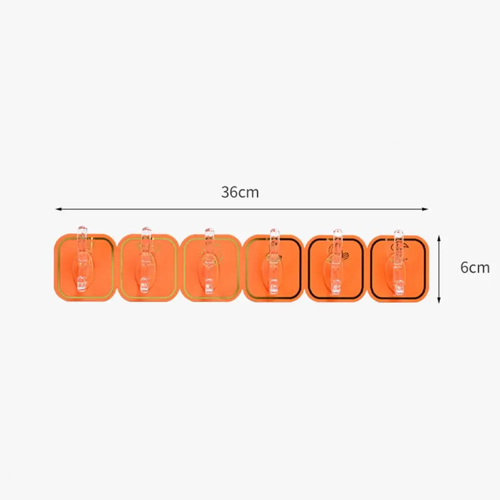 6 Hook Wall Mounted Organizer - Random Color