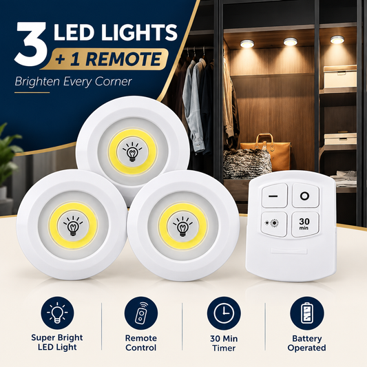 Pack of 3 Led Remote Cantrol